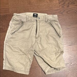 Stussy Tan Cargo Shorts Versatile Cotton Blend